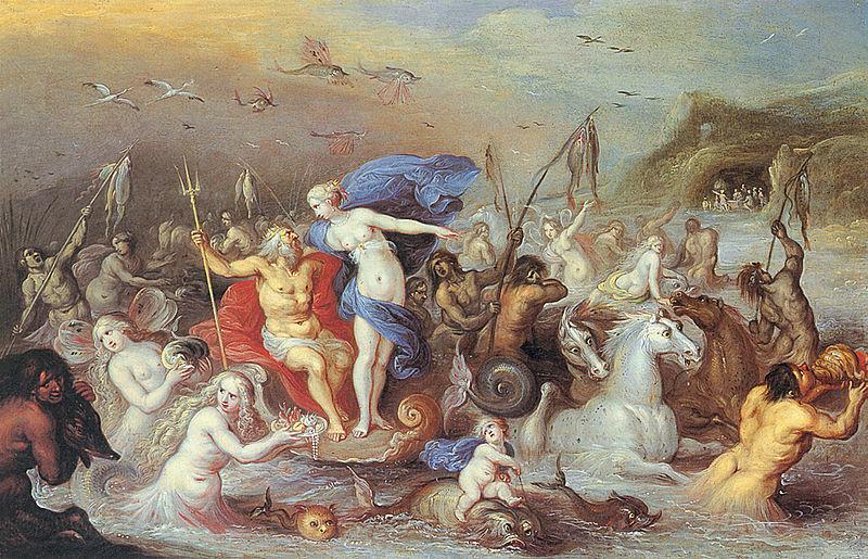 Frans Francken II Der Triumphzug von Neptun und Amphitrite Spain oil painting art